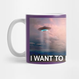 I Want to Believe Saucer Takeoff Mug